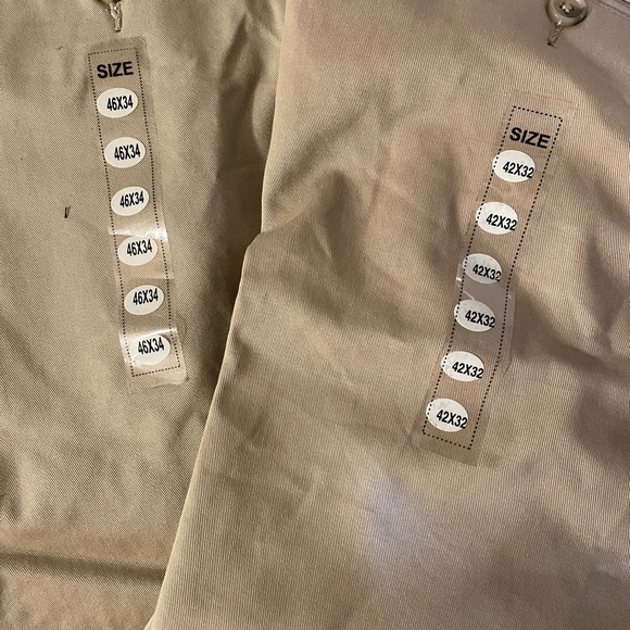 Big Men’s 46 x 32 Tan Chino Lands End Traditional Fit Pants NWT - Picture 3 of 5